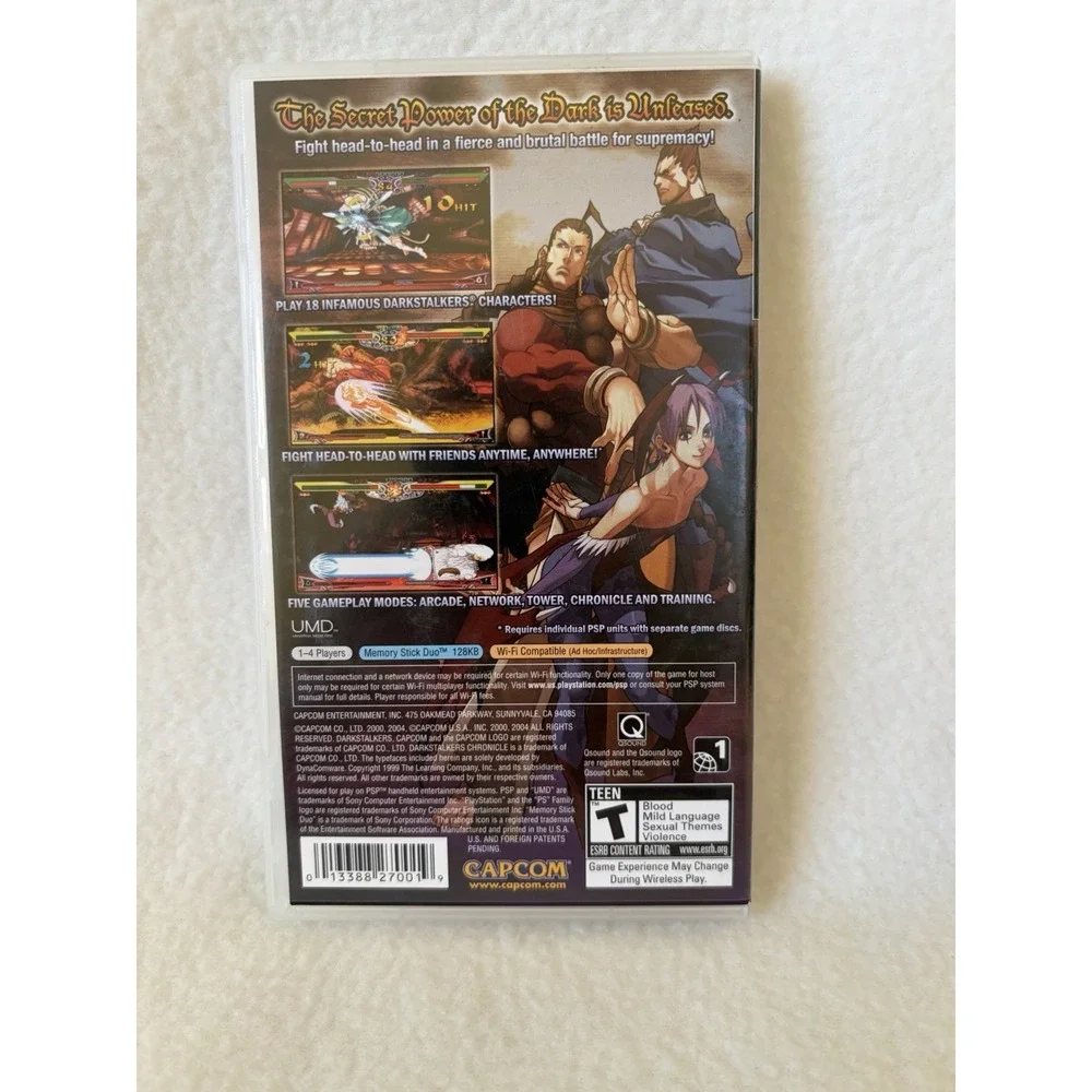 Darkstalkers Chronicle: The Chaos Tower (Sony PSP, 2005) complete with manual!